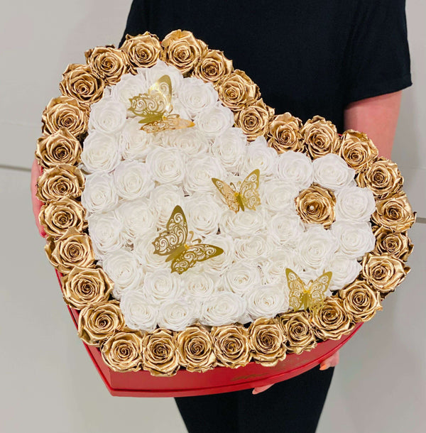 Crazy In Love Heart Box - Preserved Roses - Flor De Lux
