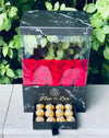 De Lux 3D Marble Gift Box - Preserved Roses
