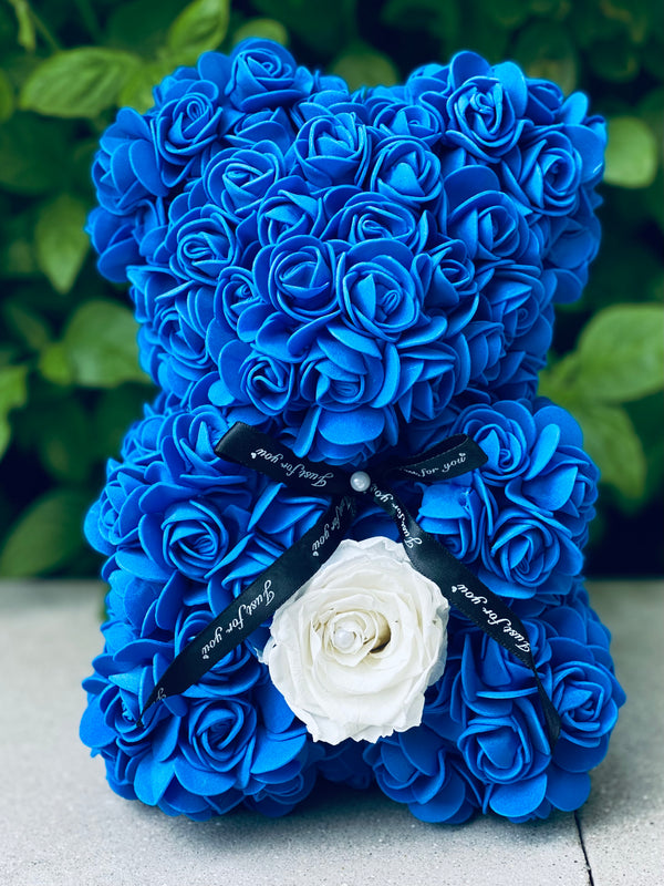 Small Blue Rose Bear