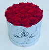 Medium Marble Round Box - Preserved Roses