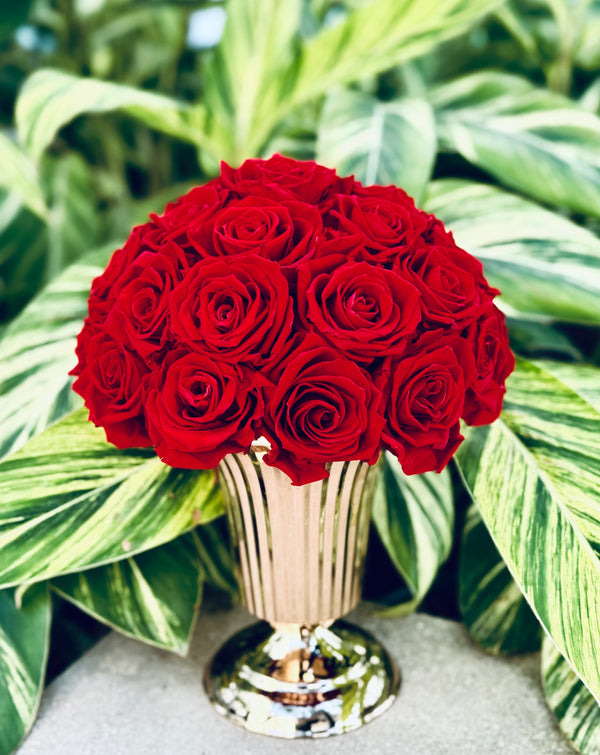 Parisian Romance Vase  - Preserved Roses