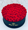 Jumbo Black Round Box - Preserved Roses