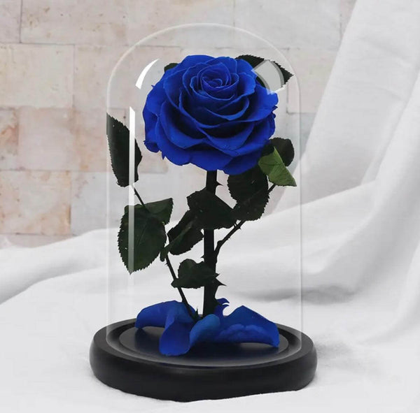 Beauty & The Beast Blue Preserved Rose - Flor De Lux