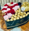 XL Heart Gift Box - Preserved Roses & Ferrero Combo