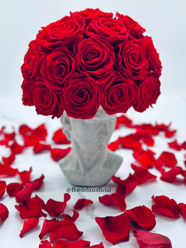 Home Collection Greek Statue - Preserved Roses - Flor De Lux