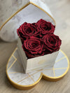 XS White Square Box - Preserved Roses - Flor De Lux