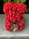 Small Luxury Red Rose Bear with Diamonds/Pearls
