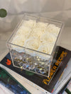 Small Acrylic Square Box - Preserved Roses