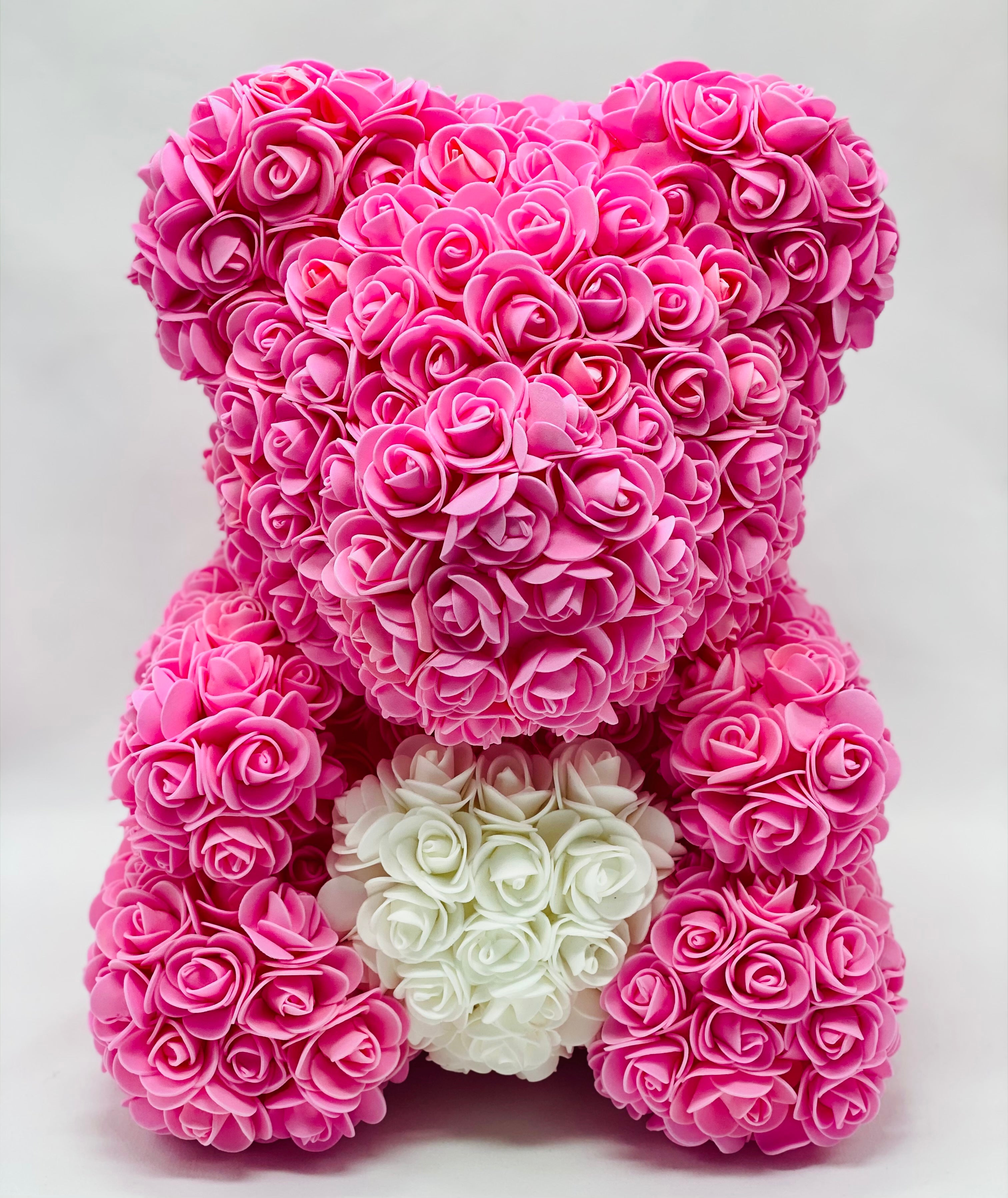 Medium Pink LOVE Rose Bear