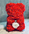 Small Red Rose Bear - Flor De Lux